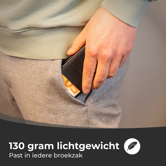 Nuvance Card Holder Extendable - 18 Cards - Rfid Protection - Porte-cartes pour hommes et femmes - Porte-cartes de crédit - Noir