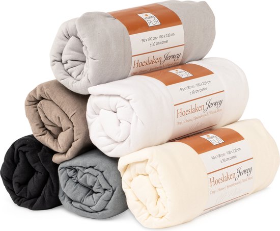 Vitality Pur - Drap-housse 100% coton - Jersey stretch - Gris foncé - 90x200