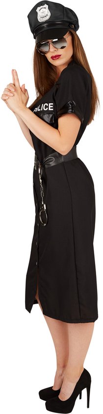Déguisement Policière L - Tectake - halloween - carnaval - noir