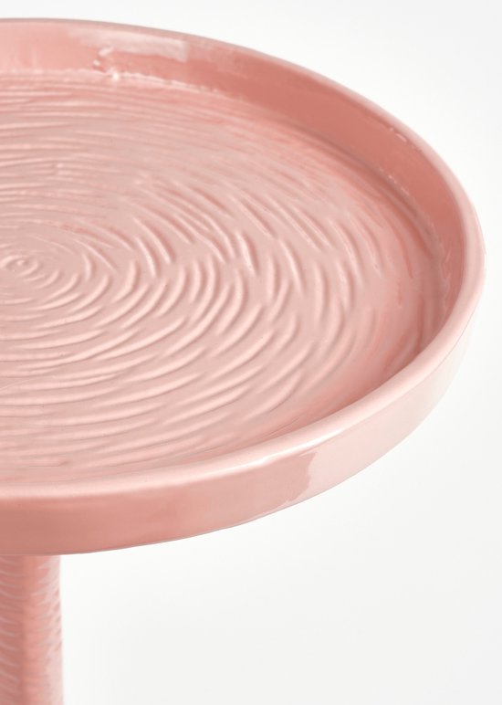 Table d'appoint - Mica Decorations - H68 x Ø24 cm - Aluminium recyclé - 100% FSC - Rose clair