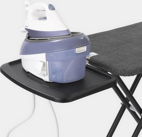 Brabantia Table à repasser C - avec support de réglage de la vapeur - 124 x 45 cm - Métallisé