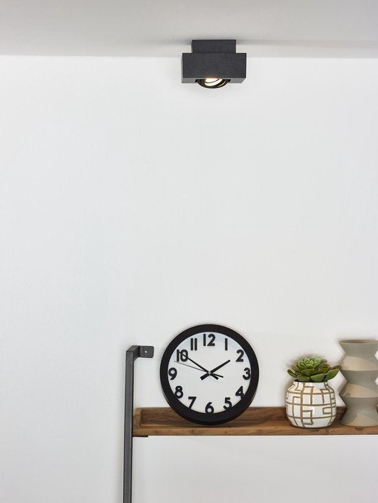 Lucide XIRAX - Spot de plafond (lampe de plafond) - LED « Dim to warm » - GU10 - 1x5 W 2200 K/3000 K - Noir