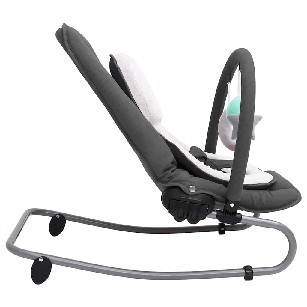 Balançoire pour bébé VidaXL - avec ceinture de sécurité - Anthracite - 77 x 46 x 58 cm