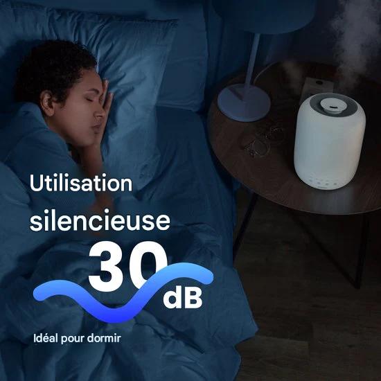 Auronic Humidificateur - 3L - Convient pour la chambre à coucher, la chambre de bébé, le bureau, le salon et plus encore - Humidificateur - Sans BPA - Blanc
