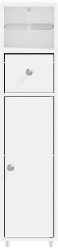Meuble de salle de bains SoBuy BZR219-W - Meuble sous-lavabo avec porte-rouleau de papier toilette - Blanc - 85 x 20 x 20 cm