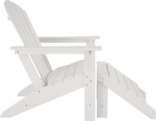 tectake - Tabouret Lyn blanc - tabouret en aspect bois - 404510