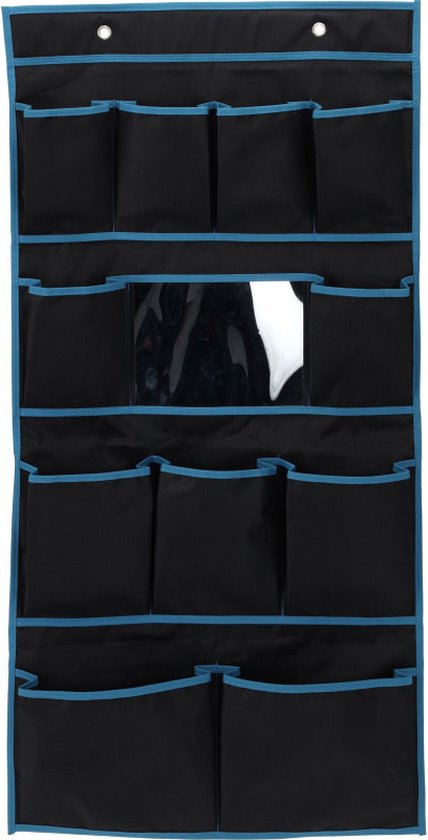 Redcliffs Organiseur de tente avec miroir - 11 compartiments - 45x90cm - polyester Oxford 600D - revêtement PU