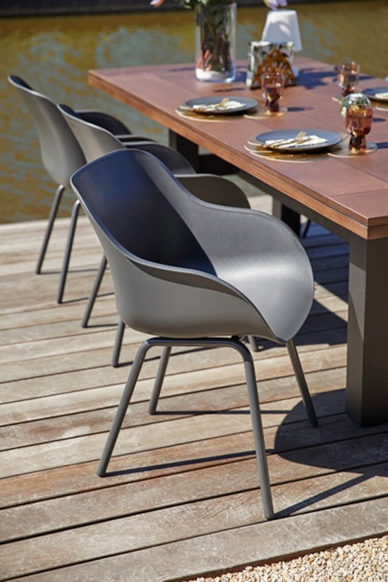 Hartman Sophie elegance garden chair - Dark grey - set of 2 - dark grey rondo base