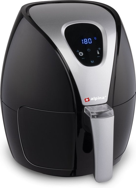 Alpina Friteuse à air chaud L - 2,4 litres - 80-200°C - Minuteur - 1500 Watt - Noir