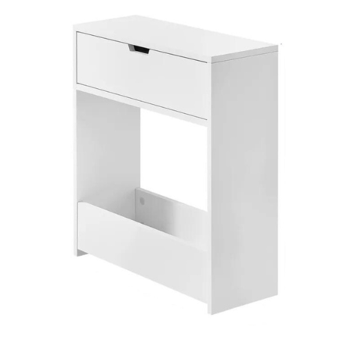 SoBuy Meuble de toilette avec porte-rouleau - 60x20x55 cm - Max. 20KG - Blanc