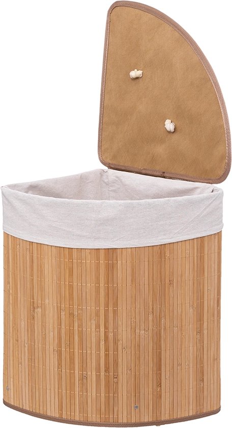 Panier à linge d'angle en bambou 48 litres - Laundry Basket Corner