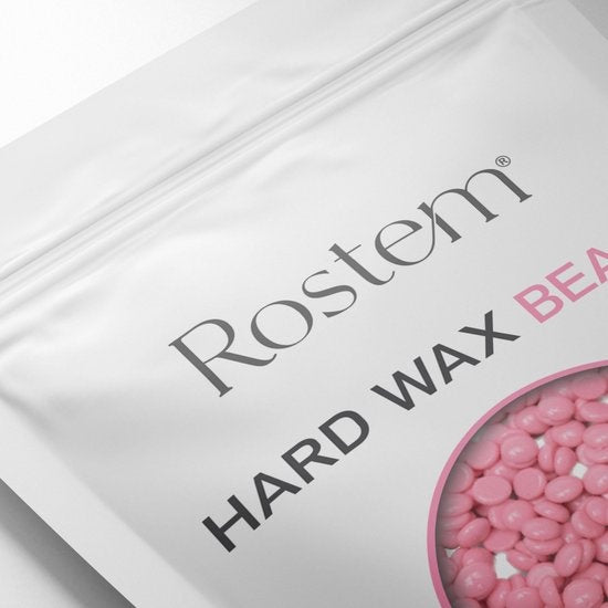 Rostem® Luxe Resin Beans - Hard Wax Beans - Hotwax - Wax Beans - Pink Rose 1KG - Incl. 10 Spatulas