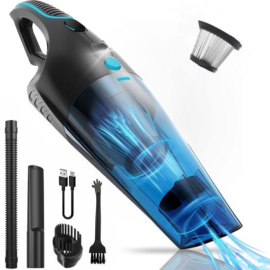 Aspirateur sans fil Strex, Aspirateur eau et poussière, 3 accessoires, 14000PA, Filtre HEPA, Eclairage LED, Extra puissant