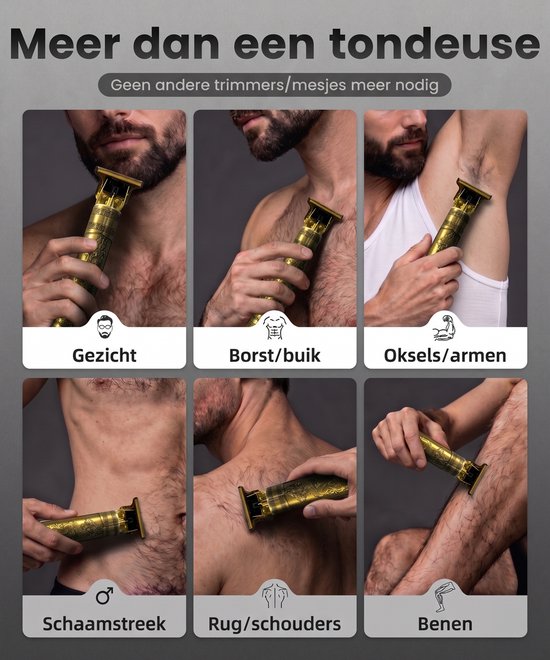 Tondeuse pour cheveux pour hommes - Kit de tondeuse pour cheveux et barbe - Tondeuse à barbe et tondeuse à cheveux - USB-C