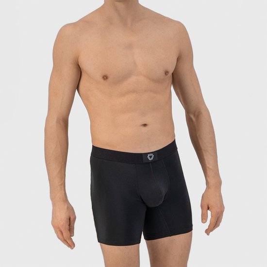 Boxer anti-transpiration Fibershirts - Bande anti-transpiration intégrée - MicroModal respirant - Anti-transpiration - Homme - Taille XL - Noir