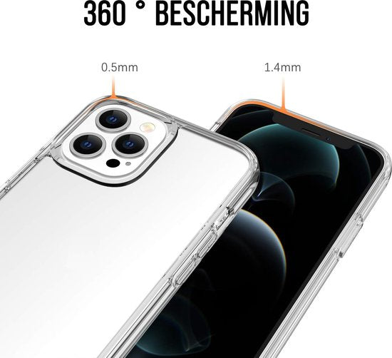 Étui transparent pour téléphone Podec, compatible avec l'iPhone 12 Pro Max : étui transparent et film de protection d'écran en verre