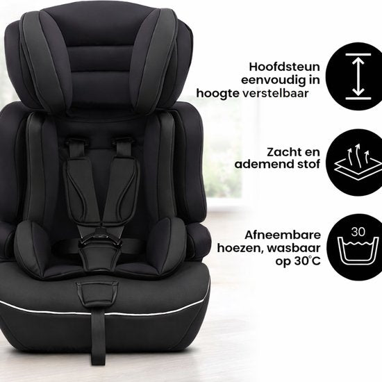 Oemmie Siège auto i-Size - Sièges auto - Siège auto enfant - Siège auto - Groupe 1/2/3 (67-150cm) - Noir