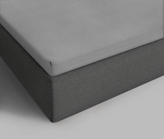 Beau Maison Jersey - drap housse Topper coton - Gris foncé - 180x200cm