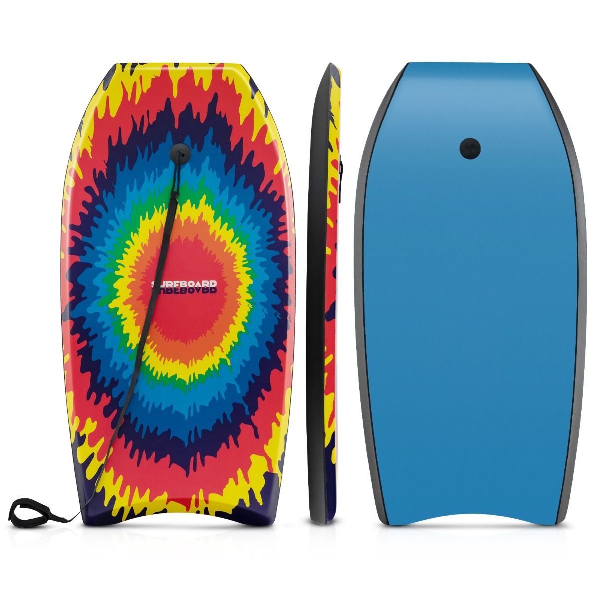 Bodyboard Coast - léger - dos en forme de demi-lune - avec dragonne - 104 cm