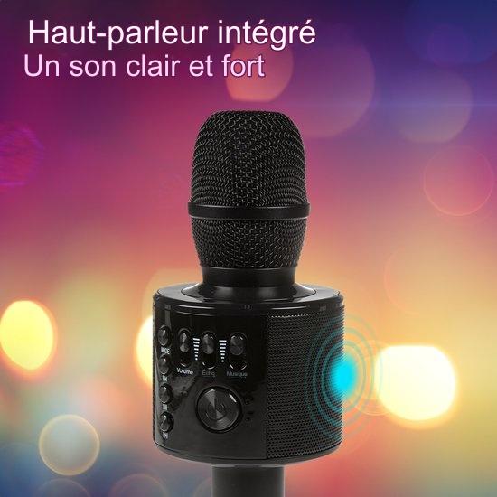 Microphone Karaoke - Auronic - Micro karaoke - Pour enfants et adultes - Bluetooth - Sans fil - avec haut-parleur - Noir