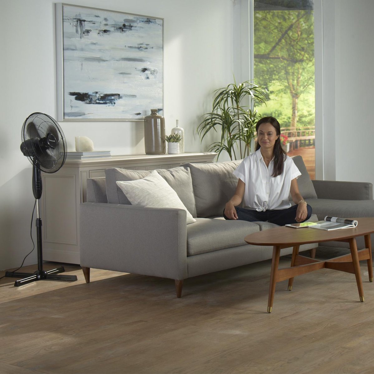 Honeywell - HSF1630E4 - Ventilateur trépied - 110- 122 cm - Noir