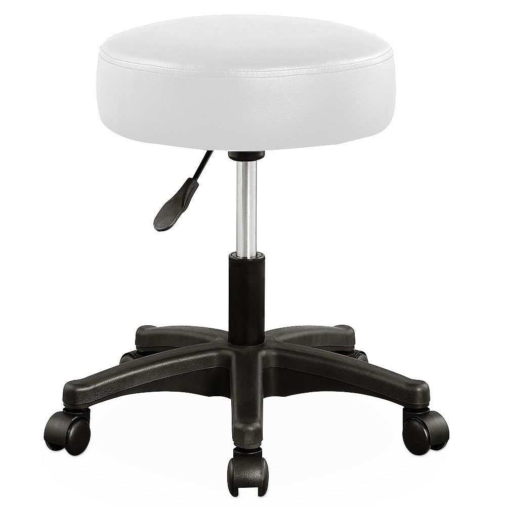 Casaria Verstelbare Draaikruk - 46/60cm Zithoogte – 1 Stuks Wit