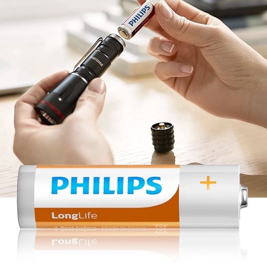 Piles Philips Longlife - AA - 16 pièces