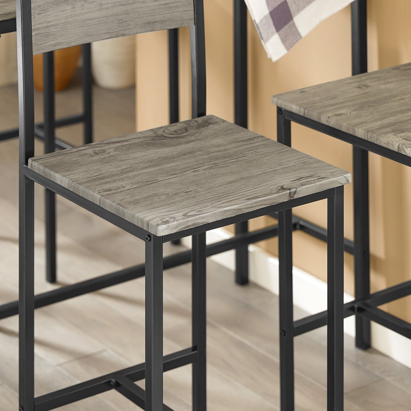 SoBuy Ensemble de table à manger OGT14-N - 1 table et 4 chaises - 100 x 45 x 87 cm - MDF