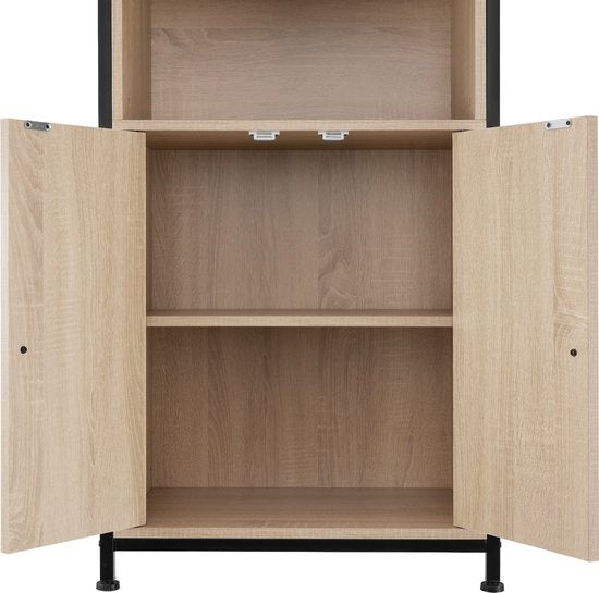 tectake - Armoire murale Doncaster 60x38x125cm - brun clair industriel