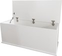 Coffre de rangement - coffre à jouets - coffre à couvertures - largeur 100 cm - blanc