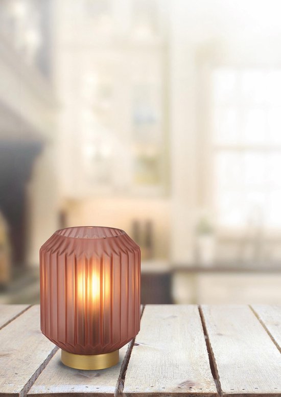 Lucide SUENO - Lampe de table - Ø 13 cm - 1xE14 - Rose