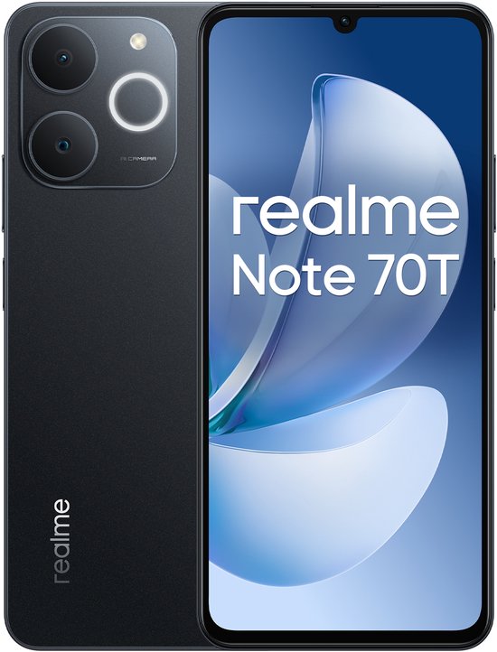 realme Note 70T 17,1 cm (6,74") Double SIM Android 15 4G USB Type-C 4 Go 256 Go 6 000 mAh Noir