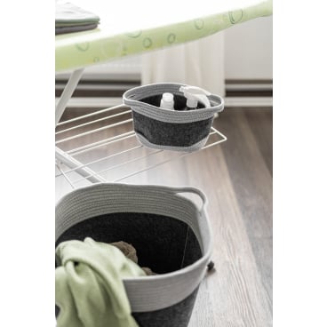 Panier à linge WENKO Bea, gris foncé - 75 L - Feutre en polyester recyclé
