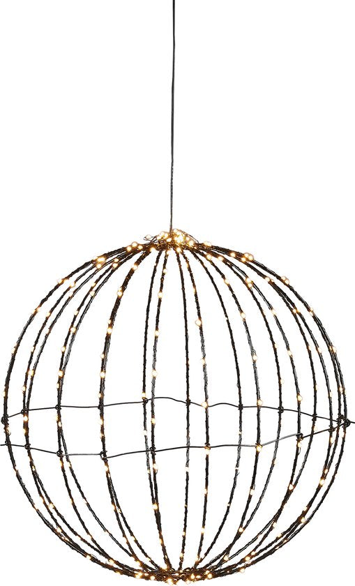 Luca Lighting Christmas Lights Ball with Warm White LED Lights - Ø40 cm - Noir