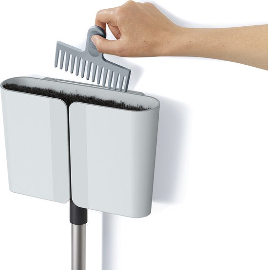 Joseph Joseph - CleanStore Balai télescopique avec fixation murale - Plastique - Bleu