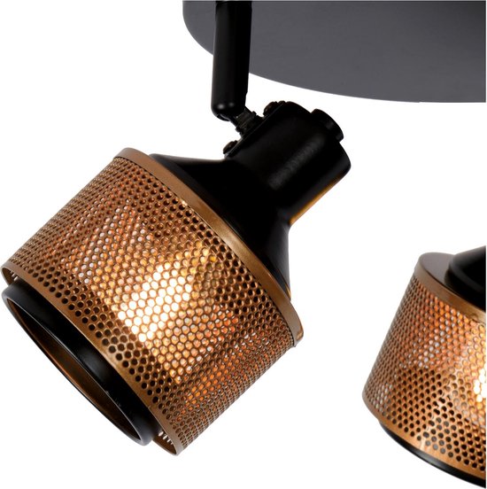 Lucide RAFA - Spot de plafond (lampe de plafond) - Ø 35 cm - 3xE14 - Noir