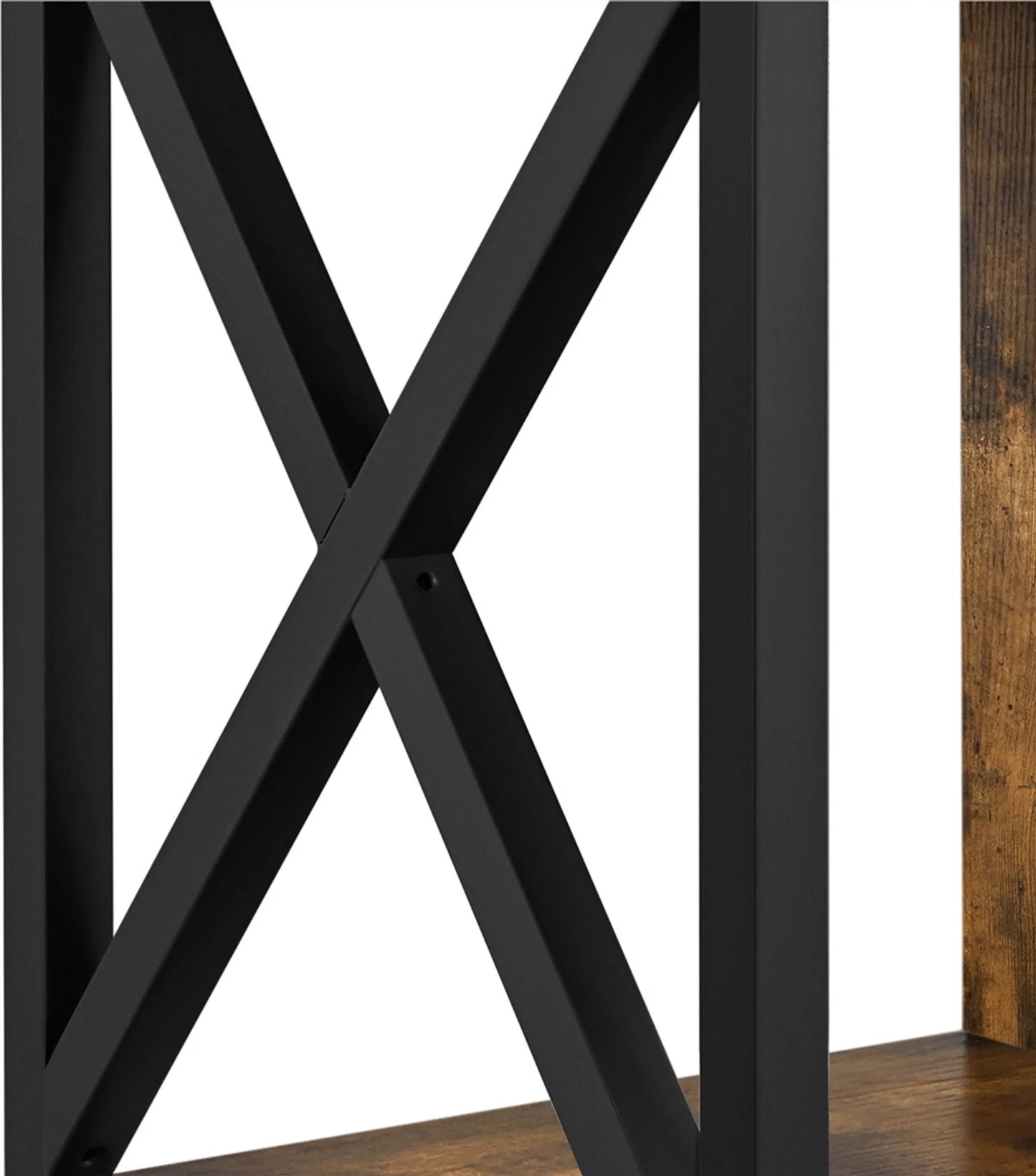 Meuble TV Yaheetech 106 x 40 x 50,5 cm - Brun rouille - Style industriel - Compartiments de rangement ouverts - 40 kg
