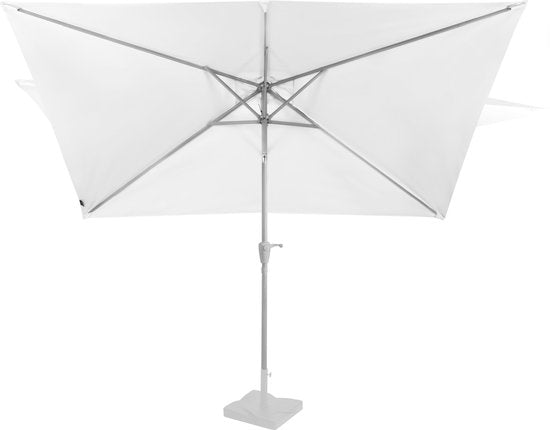 Parasol Rapallo VONROC Premium, 200x300cm, Inclinable, Toile résistante aux UV, Housse de protection incluse, Blanc