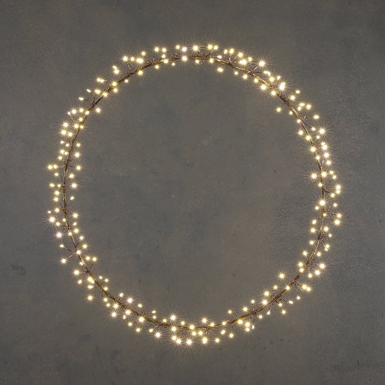 Luca Lighting Couronne lumineuse avec éclairage LED blanc chaud - Ø50 cm - Noir