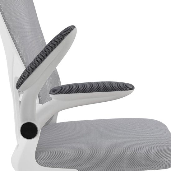 Juskys Chaise de bureau ergonomique - Baltimore - Blanc / Gris