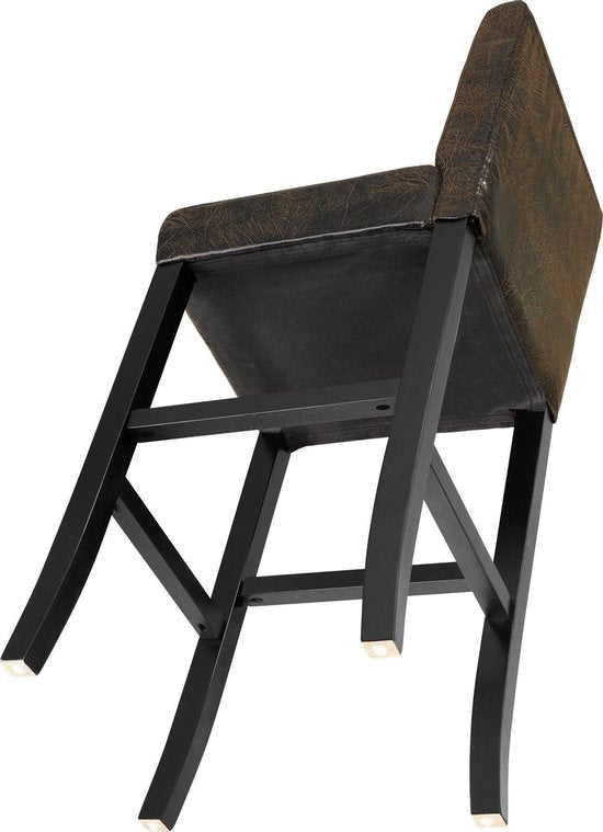 tectake - 2 Tabourets de bar en simili cuir marron vieilli - 403584