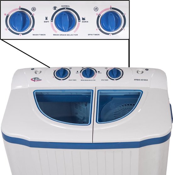 Lave linge et sèche linge TecTake - Blanc et Bleu