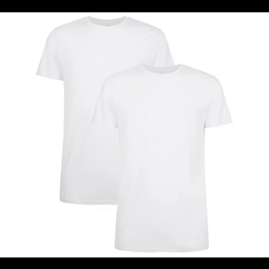 Bamboo Basics - M - T-Shirts Ruben - Pack de 2 - Hommes - Blanc
