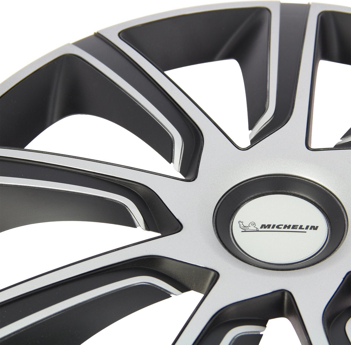 Enjoliveurs Michelin 14 pouces - argent/noir - 4 pièces