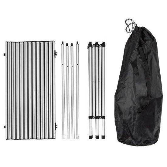 tectake® - Table de camping - Pliable - Sac de transport inclus - 140 x 70 cm - Gris - 401170
