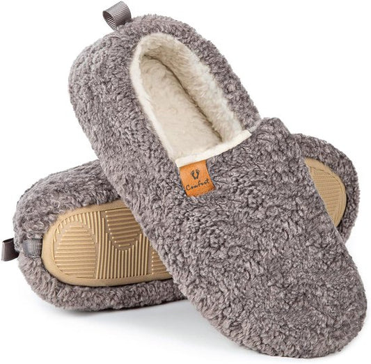 Chaussons Dames - Chaussons - Taille 40/41 - Gris - Antidérapant - Comfeet