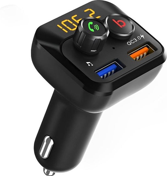 Transmetteur FM avec Bluetooth | Allume-cigarette sans fil pour voiture | Carte Micro SD | Chargement rapide | Chargeur rapide | Carte mémoire | Kit radio pour voiture | Connecteur USB de charge | Chargeur de voiture | Appel mains libres et diffusion de m
