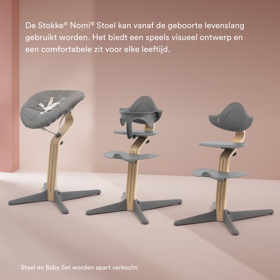 Ensemble Stokke Nomi pour nouveau-né, blanc, gris et sable