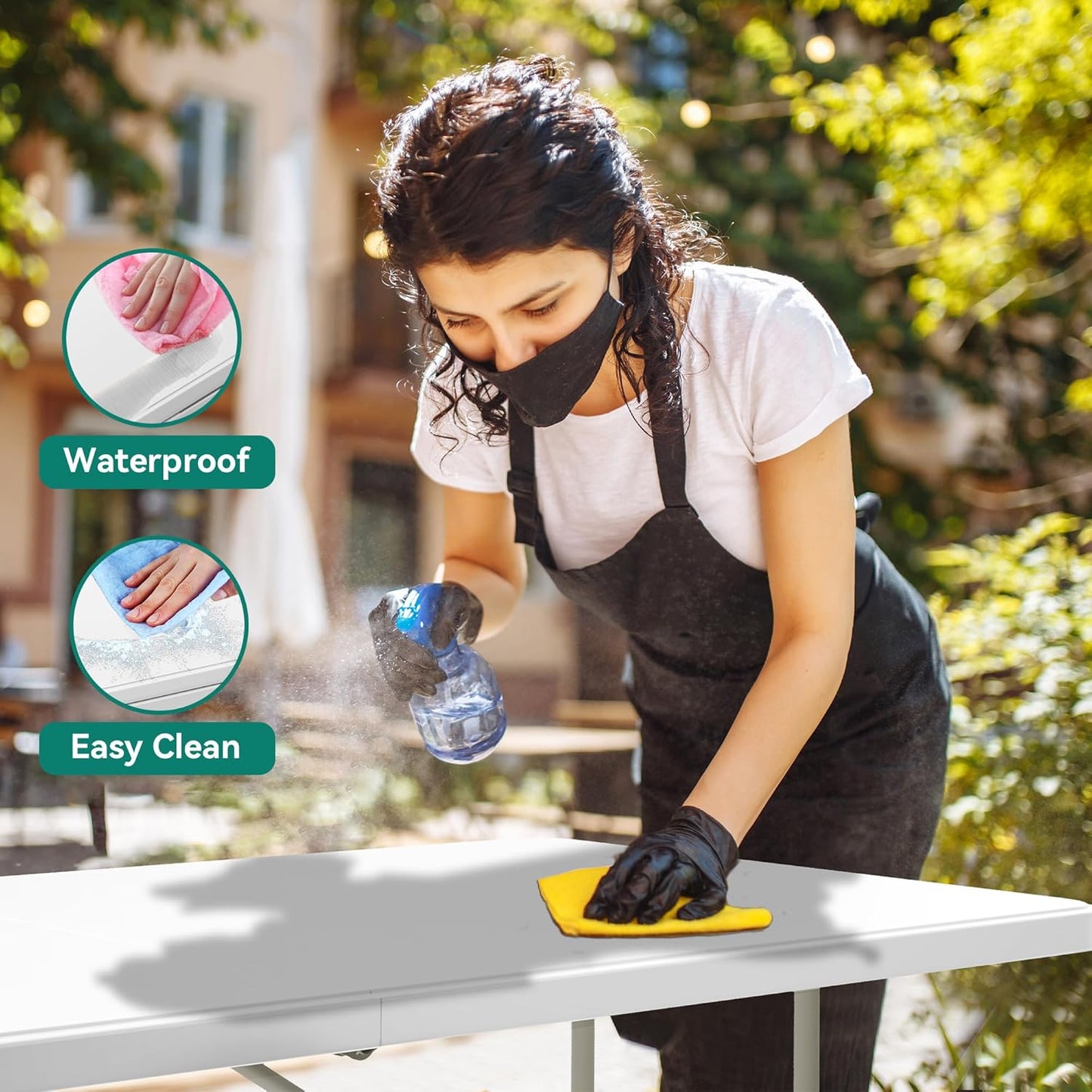 YITAHOME Table de camping pliable de 1,8 m - Table de pique-nique portable et transportable pour l'extérieur