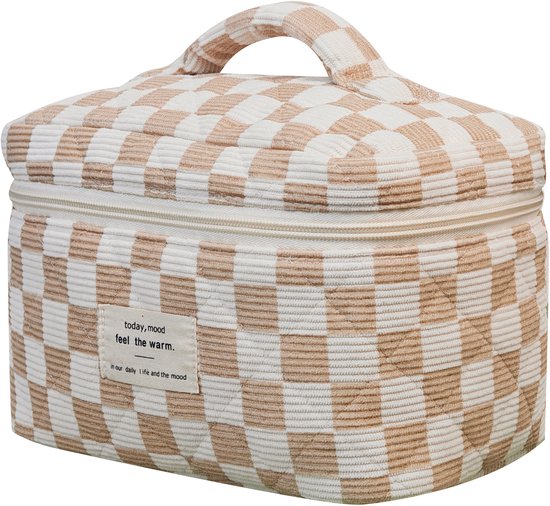Skycases Travel Essentials - Trousse de maquillage 3 pièces - Coton écologique - Organisateurs floraux matelassés - Spacieuse, durable et idéale pour les voyages